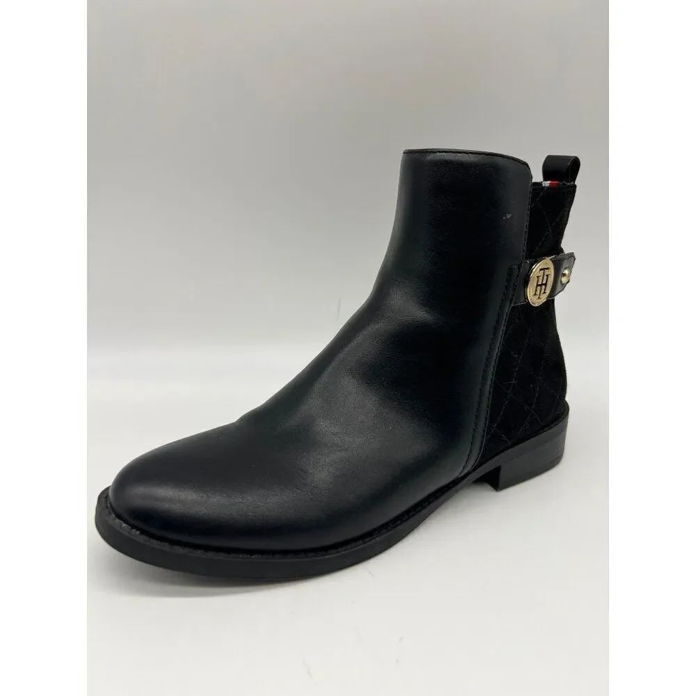 Tommy Hilfiger Women Rezin2 Black Ankle Boots Size 6M